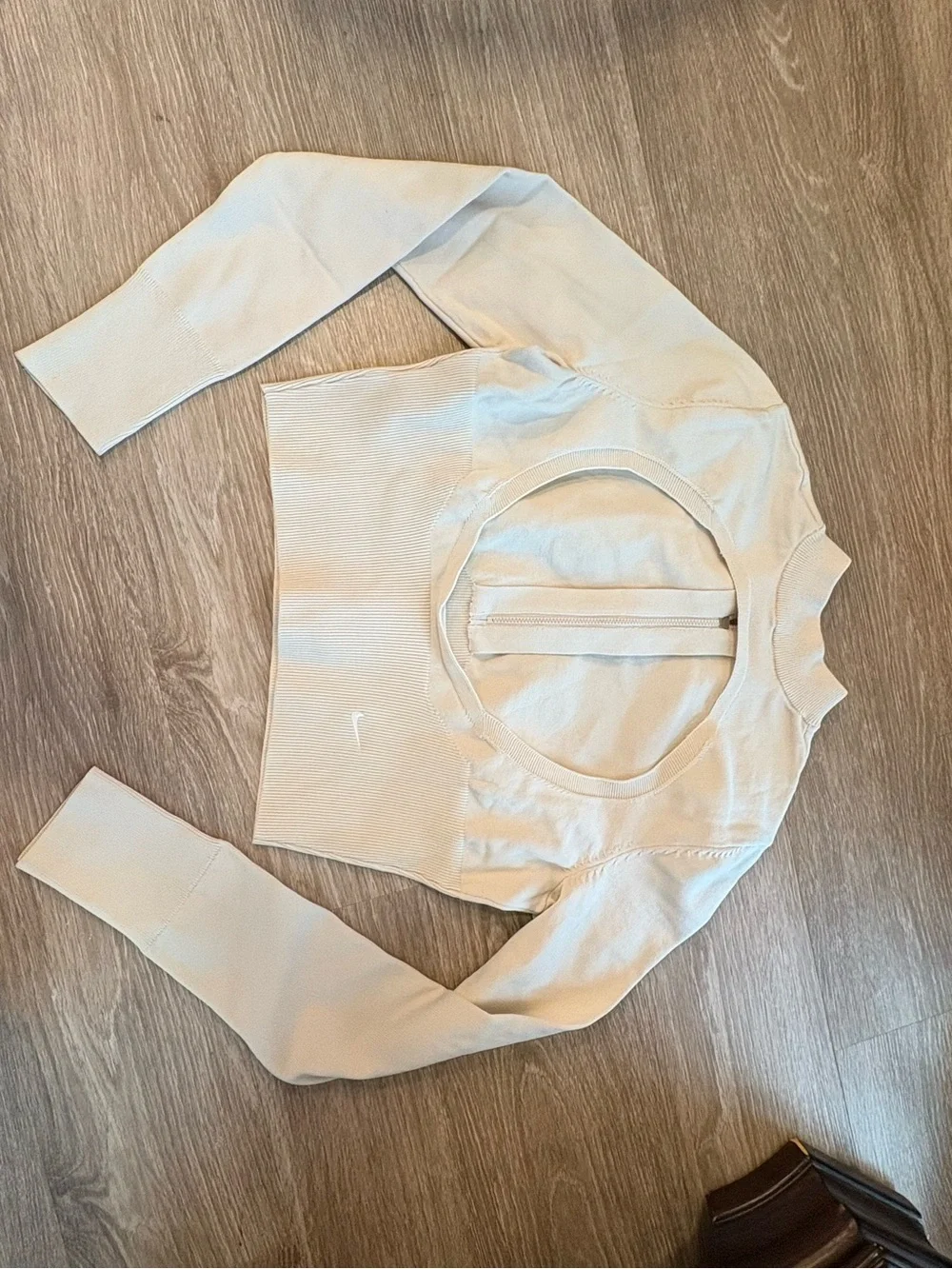 Nike Women's Cream Full-Zip Bomber Jacket